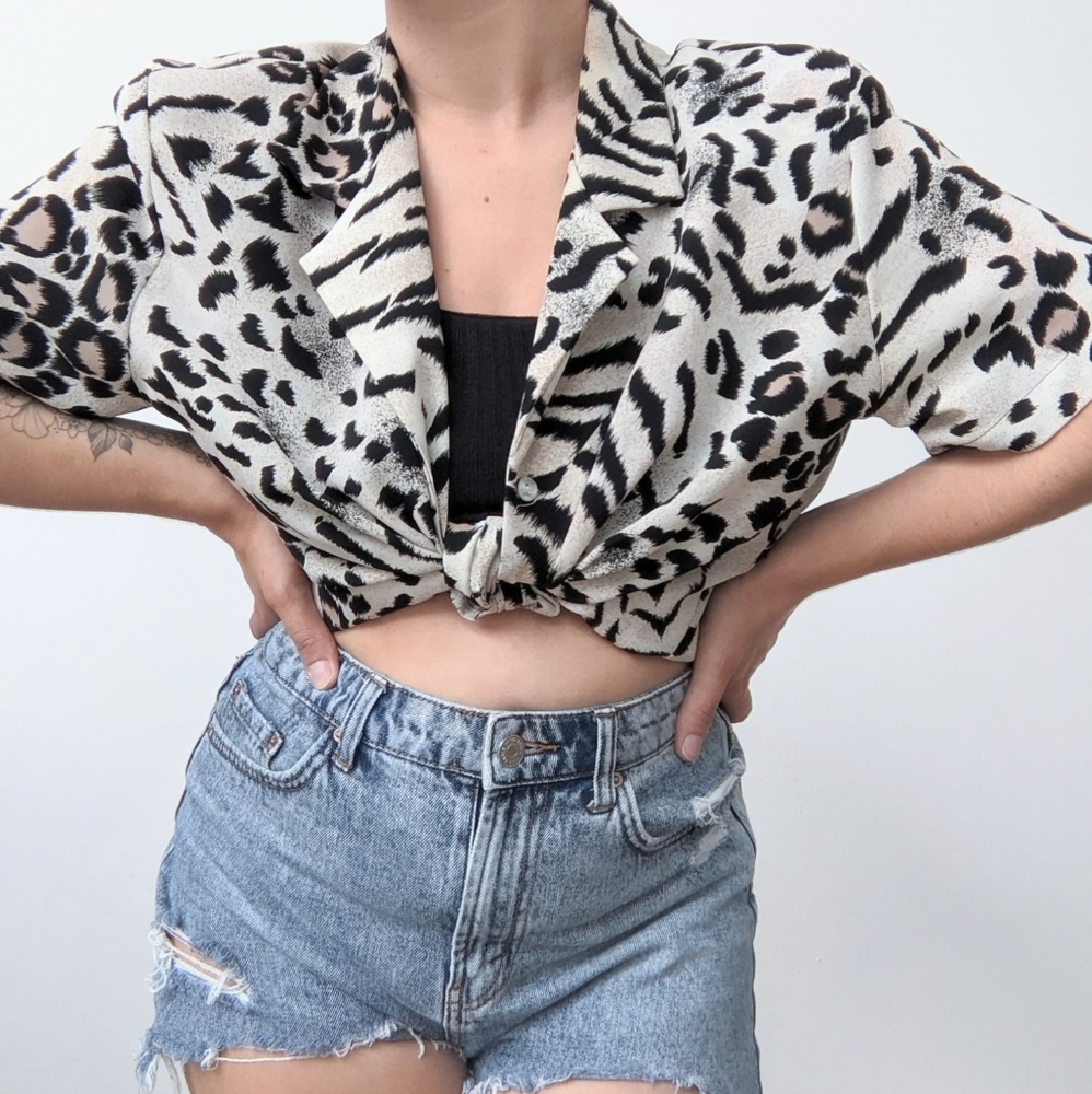 🖤 Vintage Cheetah Print Shirt - Picture 4 of 7